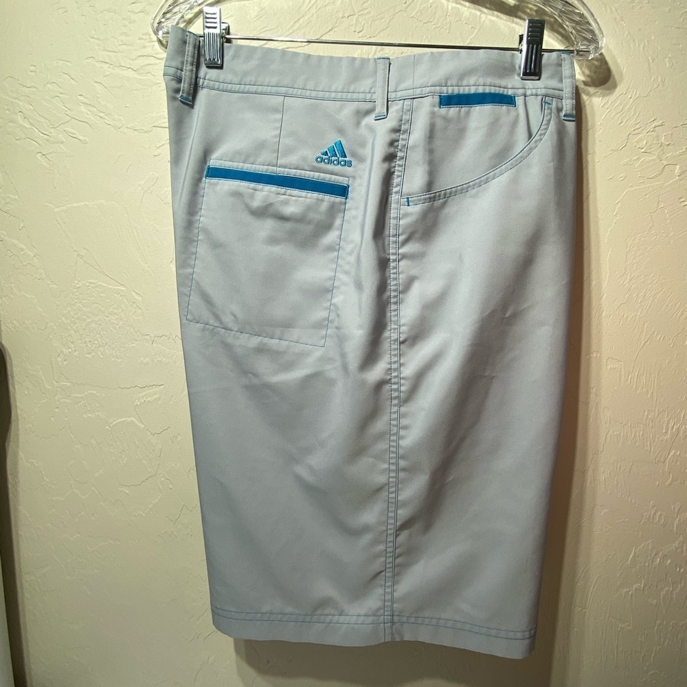 Adidas Climalite Short Sz 38 Mens Gray Blue Athletic Short